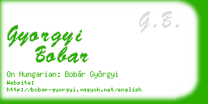 gyorgyi bobar business card