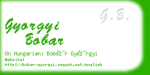 gyorgyi bobar business card